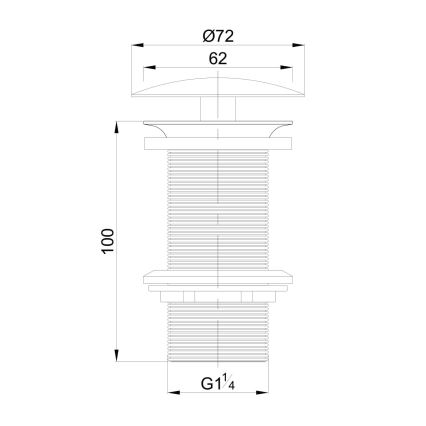 OMNIRES A82CR - Desagüe de lavabo DRAIN diá. 7,2 cm cromo brillante