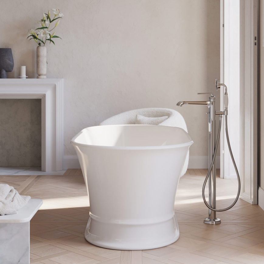 OMNIRES AM5233CR - Conjunto de bañera independiente con grifería ARMANCE cromo brillante