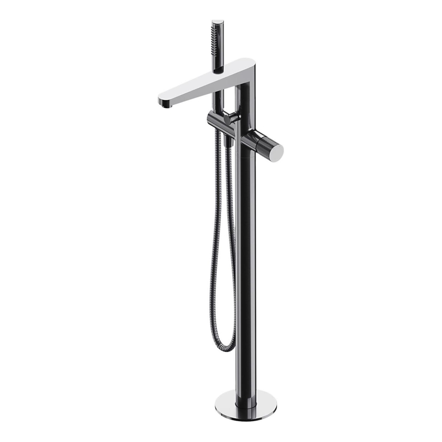 OMNIRES CT8033CR - Conjunto de bañera independiente con grifería CONTOUR cromo brillante