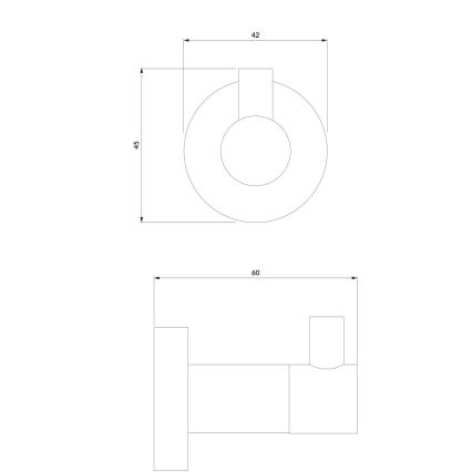 OMNIRES MP60110BL - Percha de pared MODERN PROJECT negro mate