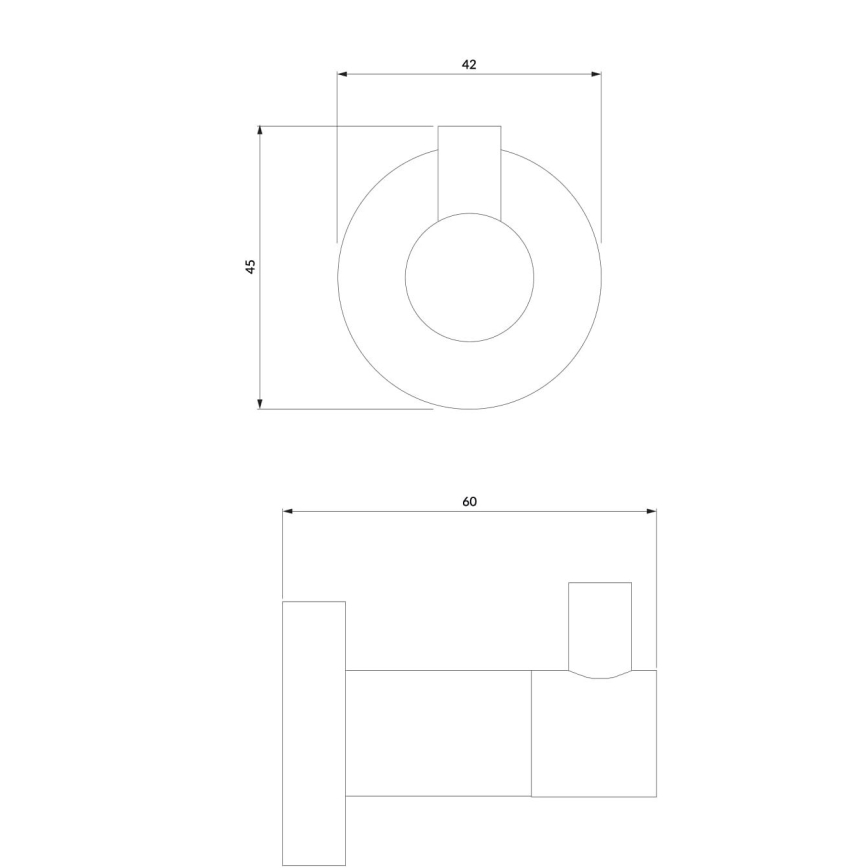 OMNIRES MP60110BL - Percha de pared MODERN PROJECT negro mate