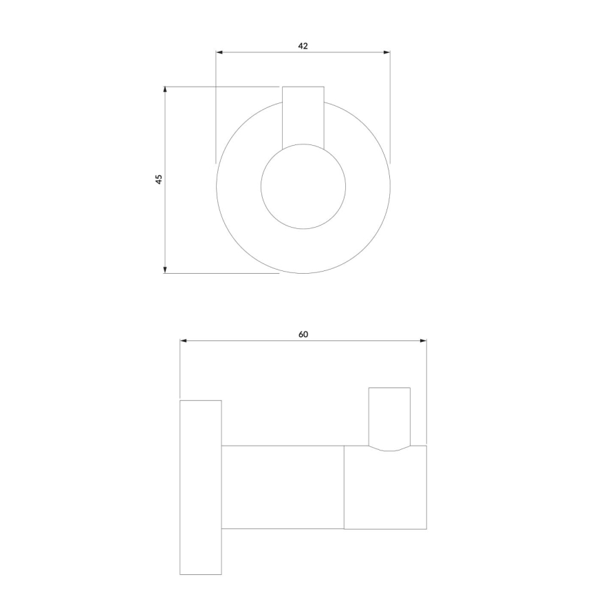 OMNIRES MP60110CR - Percha de pared MODERN PROJECT cromo brillante