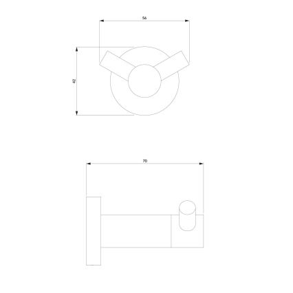 OMNIRES MP60120CR - Percha de pared MODERN PROJECT cromo brillante