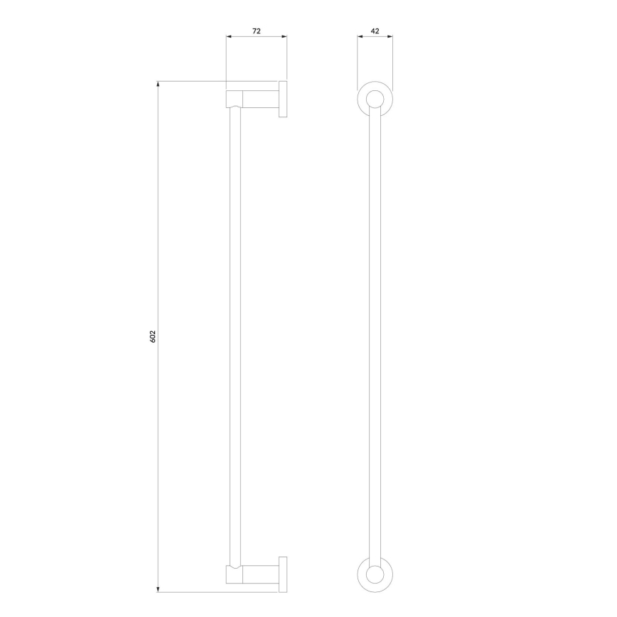 OMNIRES MP60216GR - Toallero de pared MODERN PROJECT 60 cm grafito