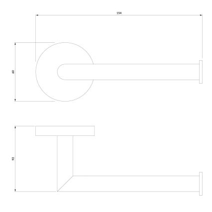 OMNIRES MP60510BL - Portarrollos de papel higiénico MODERN PROJECT mate negro
