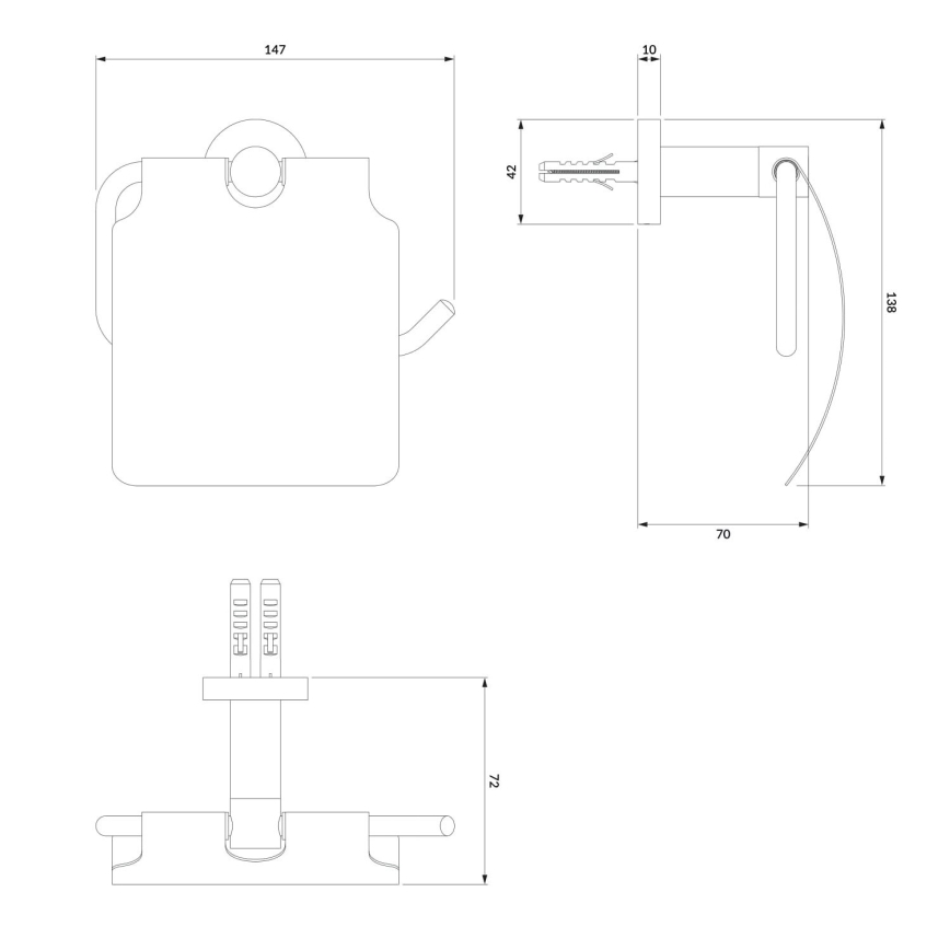 OMNIRES MP60520CR - Portarrollos de papel higiénico MODERN PROJECT cromo brillante
