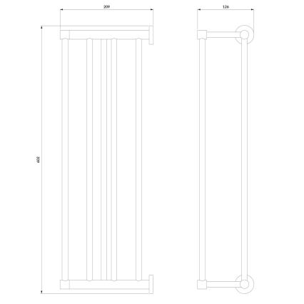 OMNIRES MP60920CR - Toallero de pared MODERN PROJECT 60 cm cromo brillante