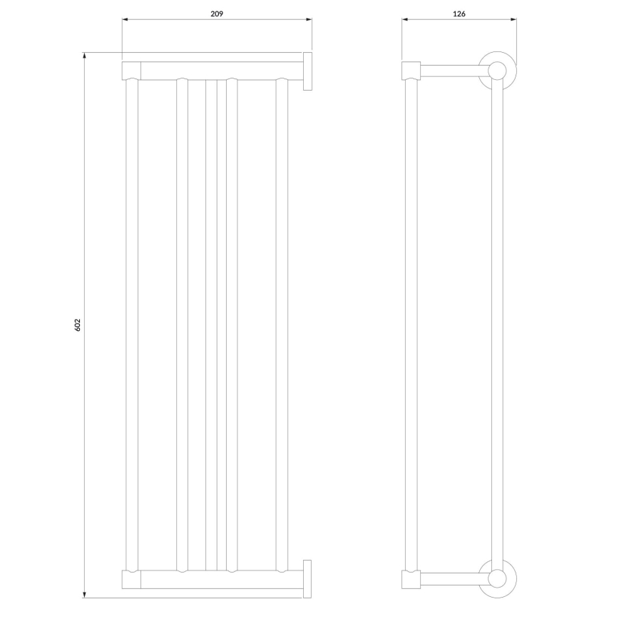 OMNIRES MP60920CR - Toallero de pared MODERN PROJECT 60 cm cromo brillante