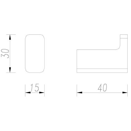 OMNIRES NL80110BL - Percha de pared NELSON negro mate