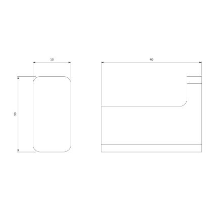 OMNIRES NL80110CR - Percha de pared NELSON cromo brillante