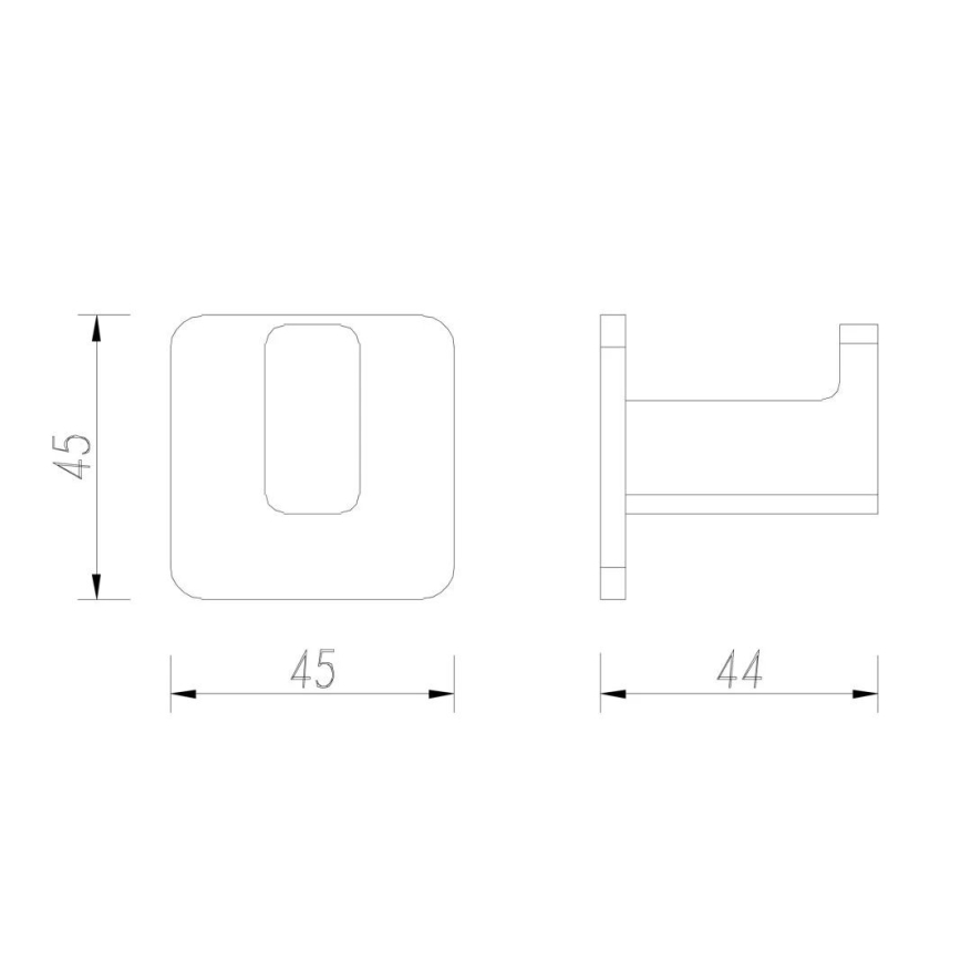 OMNIRES NL80115BL - Percha de pared NELSON negro mate