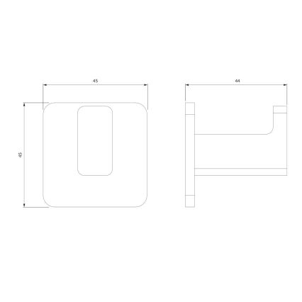 OMNIRES NL80115CR - Percha de pared NELSON cromo brillante