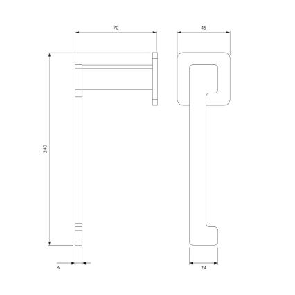 OMNIRES NL80510CR - Portarrollos de papel higiénico NELSON cromo brillante