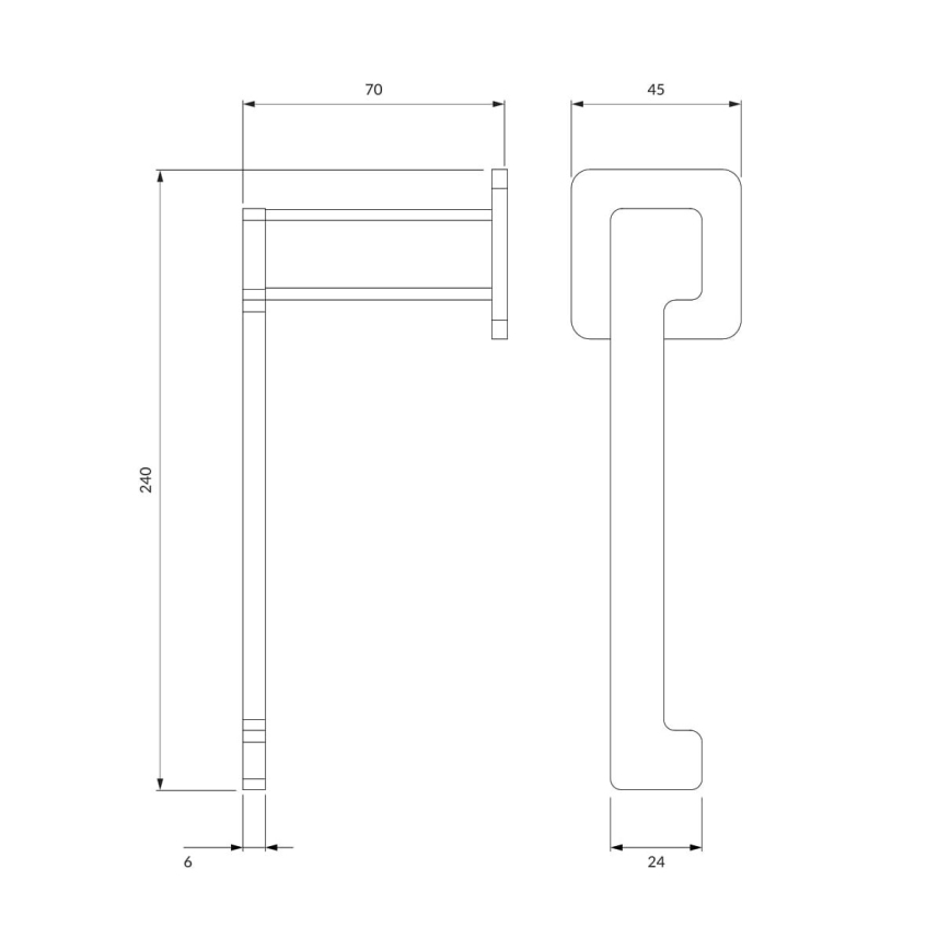 OMNIRES NL80510CR - Portarrollos de papel higiénico NELSON cromo brillante