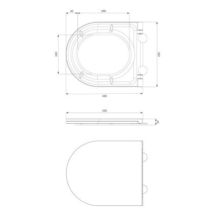 OMNIRES OTTAWADEBP - Asiento de inodoro SoftClose OTTAWA duroplast/blanco brillante