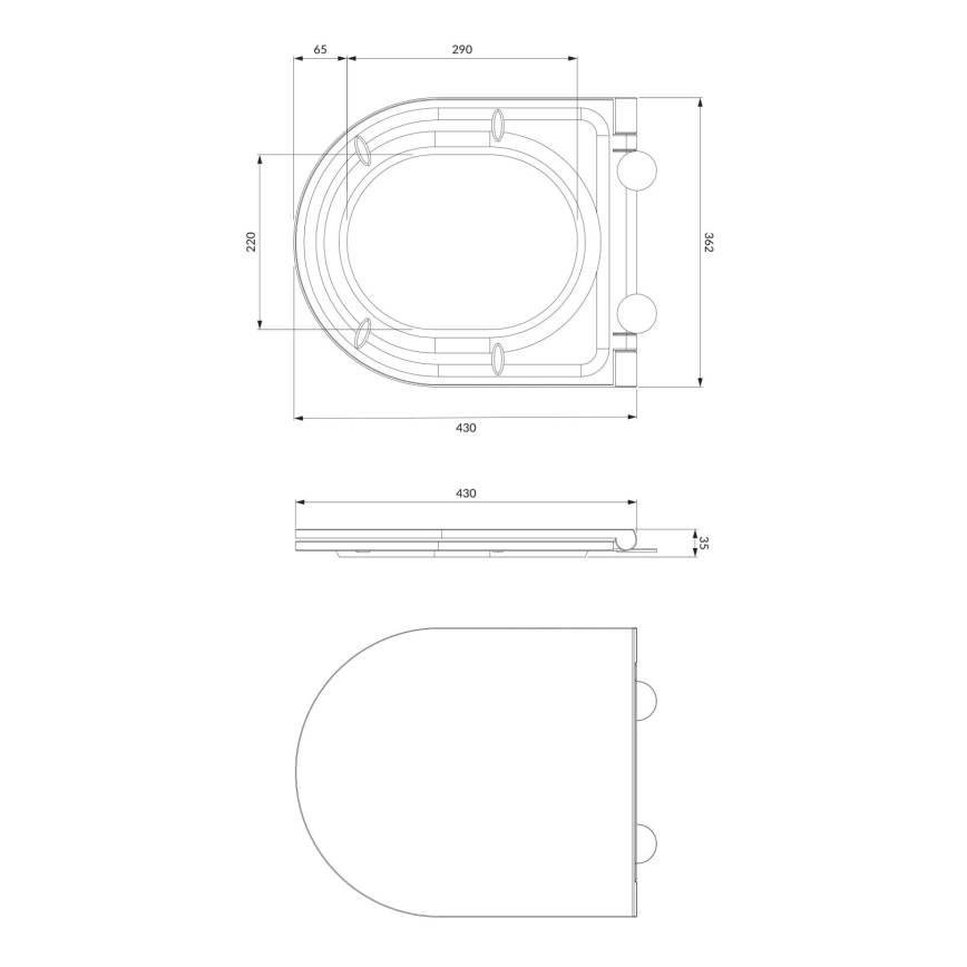 OMNIRES OTTAWADEBP - Asiento de inodoro SoftClose OTTAWA duroplast/blanco brillante