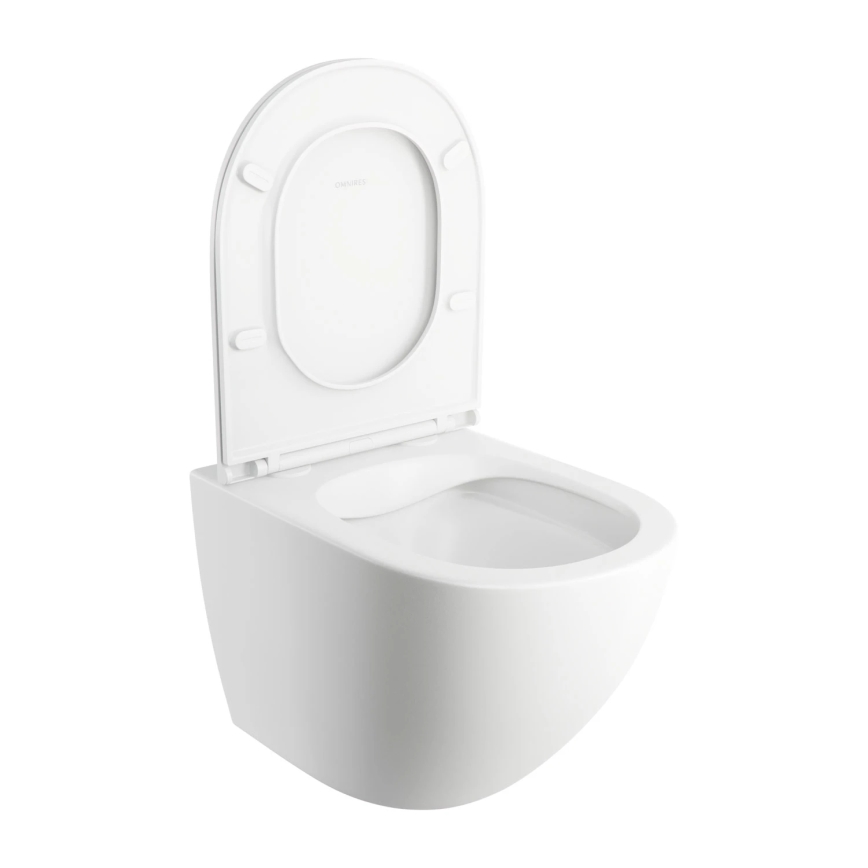 OMNIRES OTTAWAMWBM - Inodoro suspendido con asiento SoftClose OTTAWA cerámica/blanco mate