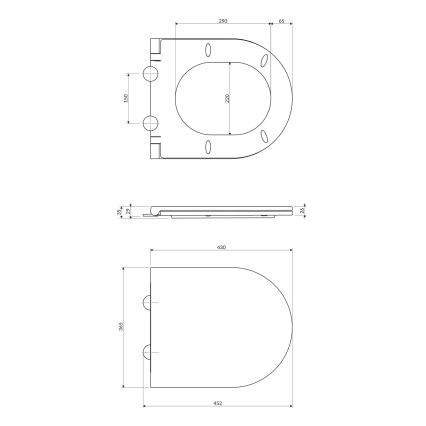 OMNIRES OTTAWASPDEBP - Asiento de inodoro SoftClose OTTAWA duroplast/blanco brillante