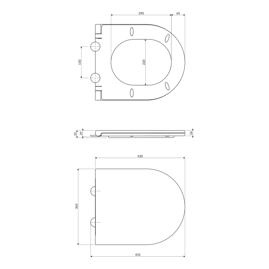 OMNIRES OTTAWASPDEBP - Asiento de inodoro SoftClose OTTAWA duroplast/blanco brillante
