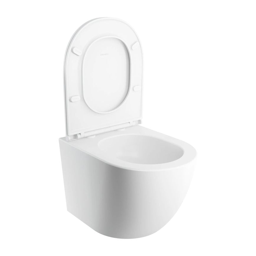 OMNIRES OTTAWASPXMWBM - Inodoro suspendido con asiento SoftClose OTTAWA cerámica/blanco mate