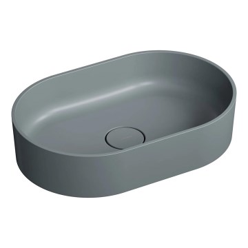 OMNIRES OVOUNAG - Lavabo sobre encimera OVO 55x36 cm dolomita/gris ceniza mate