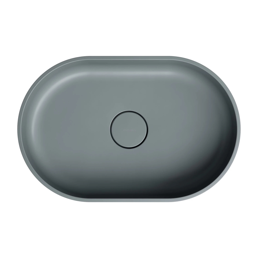 OMNIRES OVOUNAG - Lavabo sobre encimera OVO 55x36 cm dolomita/gris ceniza mate