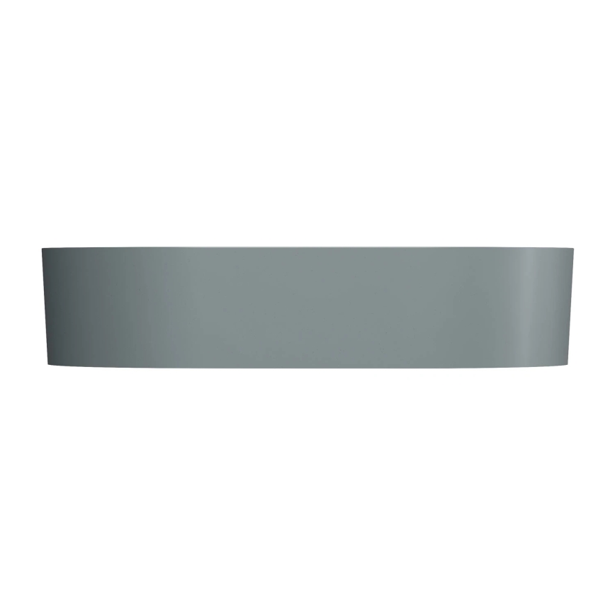 OMNIRES OVOUNAG - Lavabo sobre encimera OVO 55x36 cm dolomita/mate ceniza gris