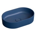 OMNIRES OVOUNMB - Lavabo sobre encimera OVO 55x36 cm dolomita/azul medianoche mate