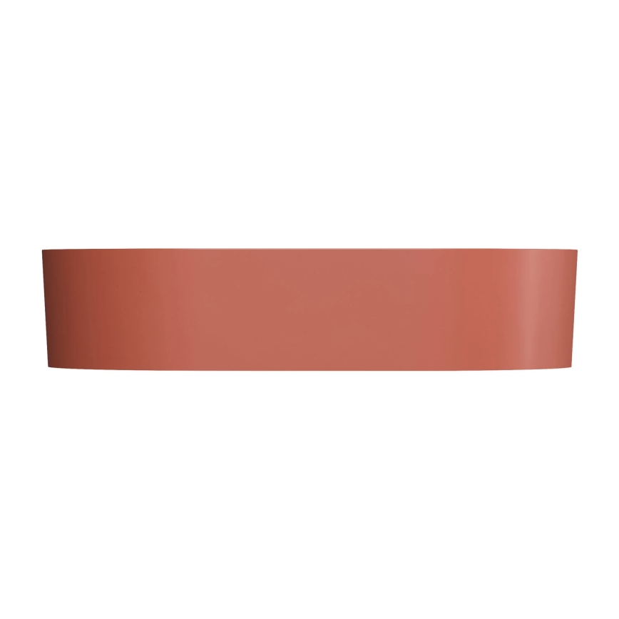 OMNIRES OVOUNTE - Lavabo sobre encimera OVO 55x36 cm dolomita/mate terracotta