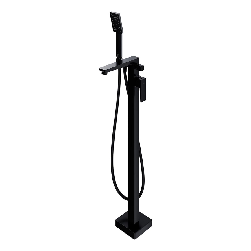OMNIRES PM7433BL - Conjunto de bañera independiente con grifería PARMA negro mate