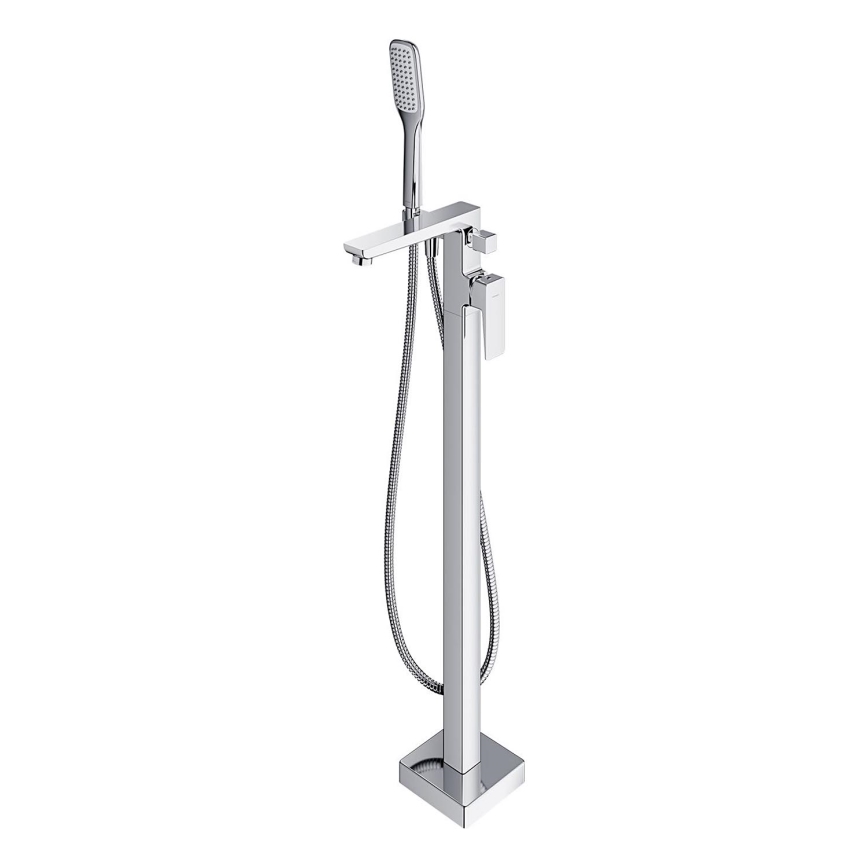 OMNIRES PM7433CR - Conjunto de bañera independiente con grifería PARMA cromo brillante
