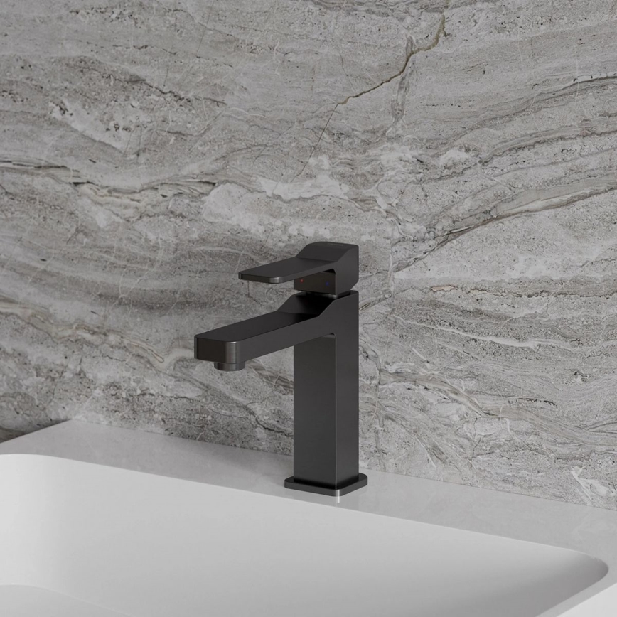 OMNIRES SL7710GR - Grifo de lavabo SLIDE 17 cm grafito cepillado