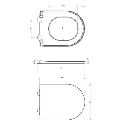 OMNIRES TAMPADEBP - Asiento de inodoro SoftClose TAMPA duroplast/blanco brillante