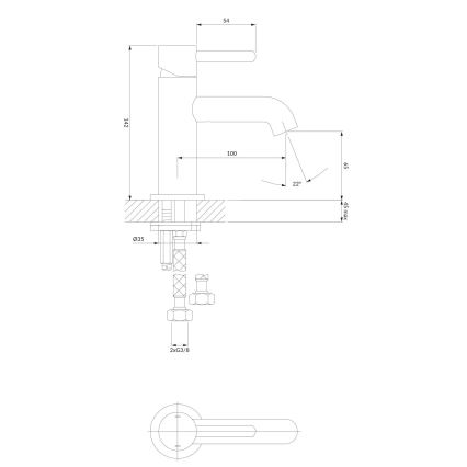 OMNIRES Y1210CR - Grifo de lavabo Y 14,2 cm cromo brillante