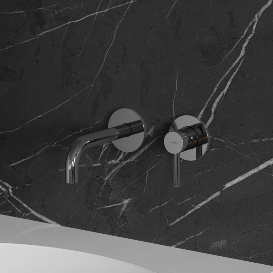 OMNIRES Y1215HCR - Grifo de lavabo para instalación empotrada Y cromo brillante