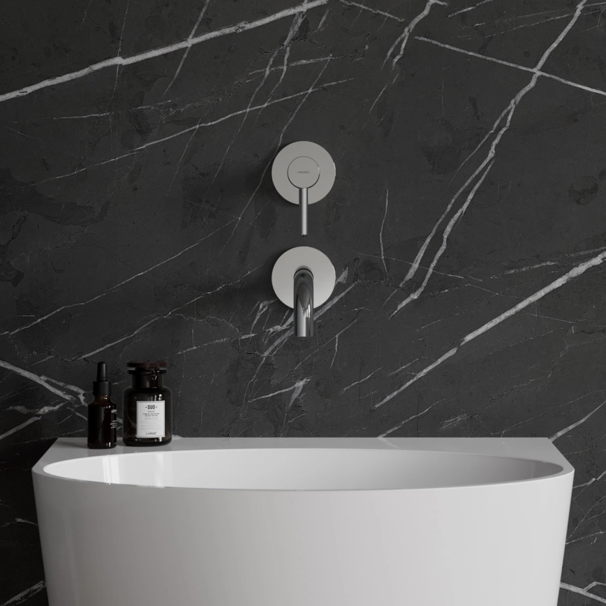OMNIRES Y1215NCR - Grifo de lavabo para instalación empotrada Y cromo brillante