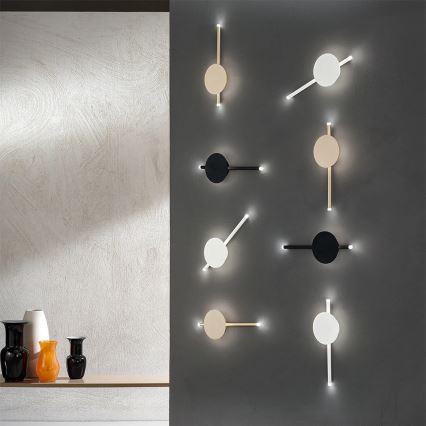 Ondaluce - Aplique de pared LED regulable JAMES LED/16W/230V acabado dorado