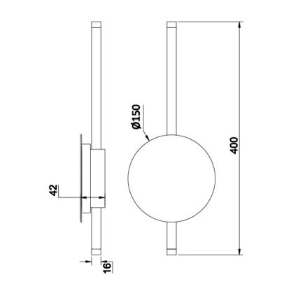 Ondaluce - Aplique de pared LED regulable JAMES LED/16W/230V acabado dorado