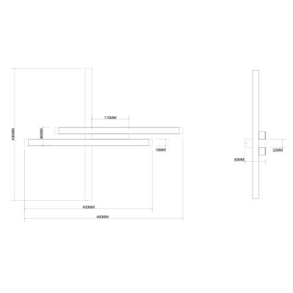 Ondaluce - Aplique de pared LED regulable MOVIDA LED/20W/230V dorado
