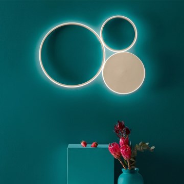 Ondaluce - Aplique de pared LED regulable POIS LED/42W/230V en acabado dorado