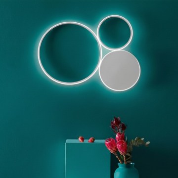 Ondaluce - Aplique de pared LED regulable POIS LED/42W/230V plateado