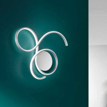 Ondaluce - Aplique de pared LED regulable TWIST LED/57W/230V blanco