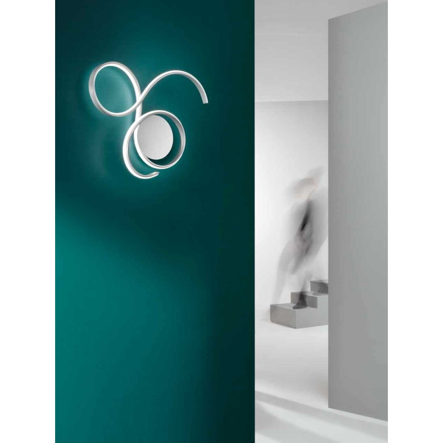 Ondaluce - Aplique de pared LED regulable TWIST LED/57W/230V blanco