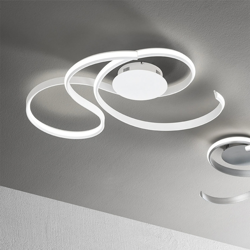 Ondaluce - Aplique de pared LED regulable TWIST LED/57W/230V blanco