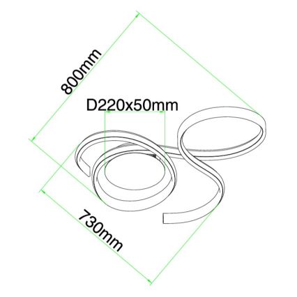 Ondaluce - Aplique de pared LED regulable TWIST LED/57W/230V blanco