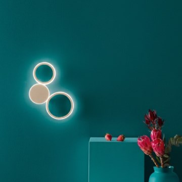 Ondaluce - Aplique de pared POIS LED/20W/230V dorado