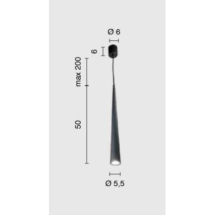Ondaluce - Lámpara colgante con cable NOA 1xGU10/20W/230V Ø 5,5 cm acabado dorado