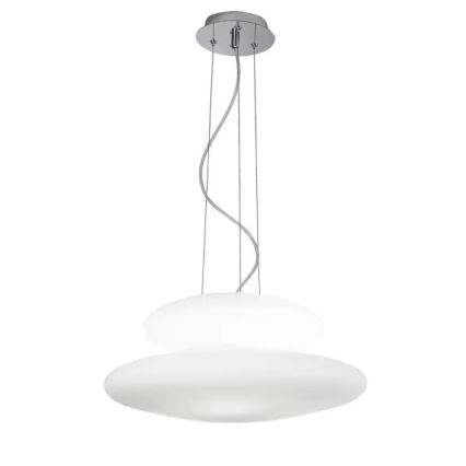 Ondaluce - Lámpara colgante con cable PAGODA 3xE27/15W/230V + 2xE27/15W, diámetro 50 cm, blanco