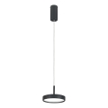 Ondaluce - Lámpara colgante LED con cable NINA LED/20W/230V Ø 19 cm negra