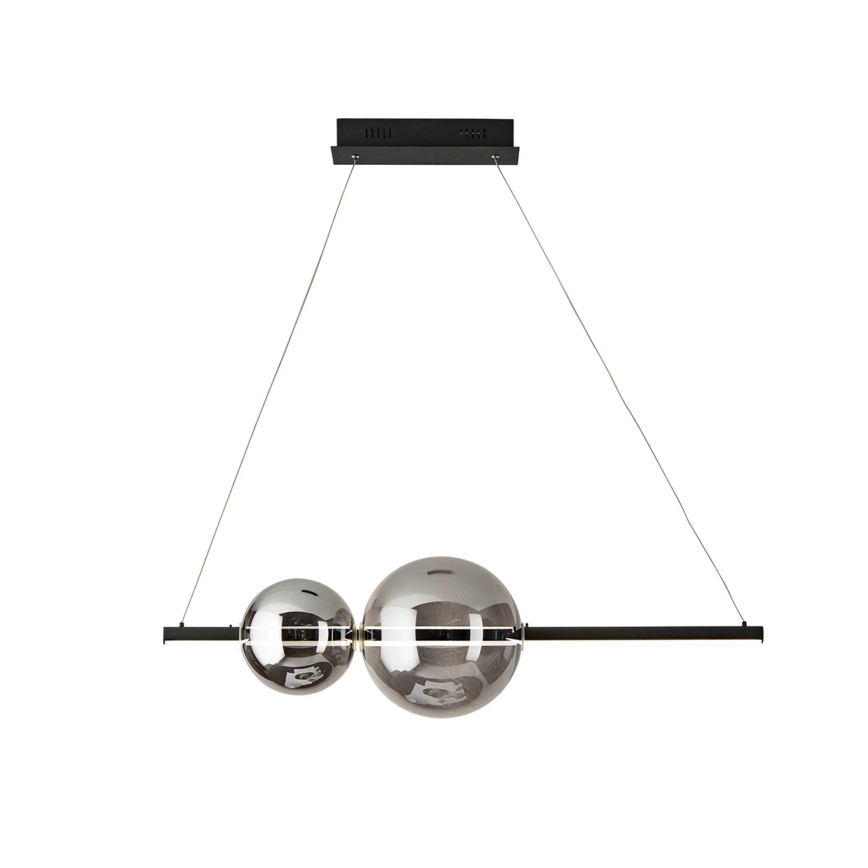 Ondaluce - Lámpara colgante LED regulable con cable FUFI LED/40W/230V negro ahumado negro